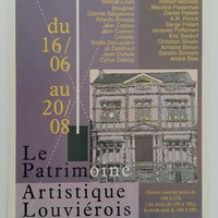 Affiche pour l'exposition Le Patrimoine Artistique Louviérois , au Musée Ianchelevici (La Louvière) du 16 juin au 20 août.